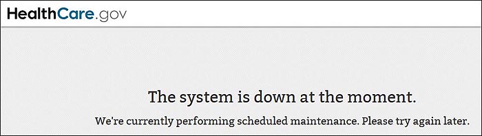 healthcaredotgovformaintenance