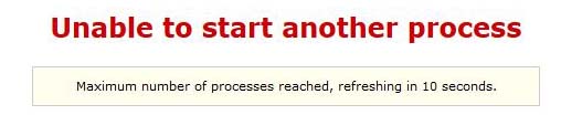 unable to start processes